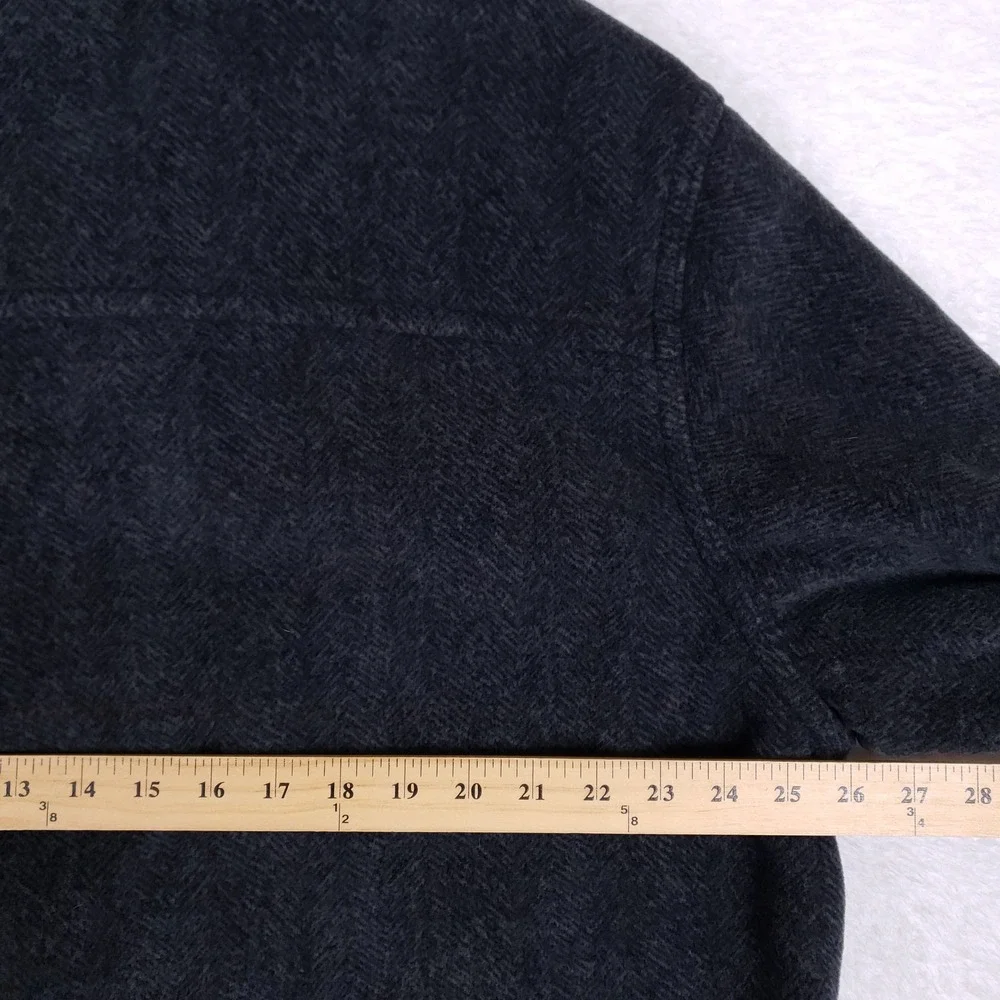 Rugged Element Shirt Jacket Men XXL Herringbone Sherpa Lined Fleece Shacket Gray